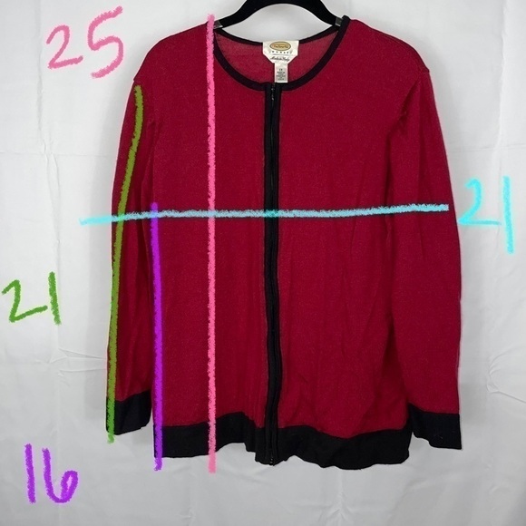 Talbots Sweater Set Tank Top Sleeveless and Long Sleeve Full Zip Cardigan Wool - Picture 12 of 12